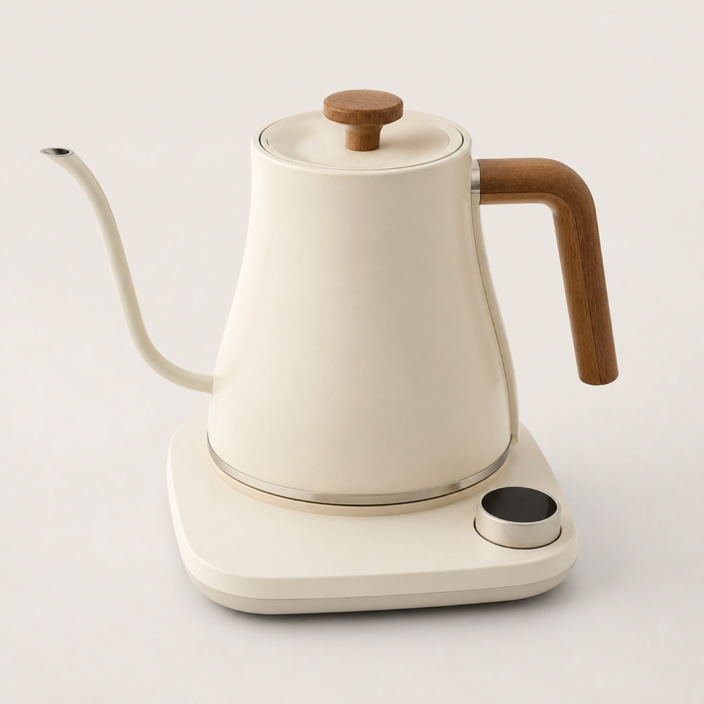 Electric Gooseneck Kettle with Precision Temperature Control for Pour-Over Coffee