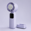 01_主图 Foldable Handheld Cooling Fan with Cold Plate, Digital Display & Desktop Base