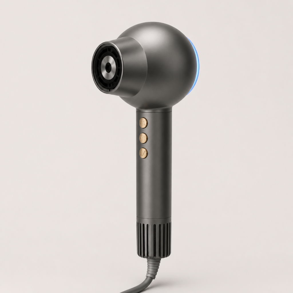 High-Speed Ceramic Heating Hair Dryer with Concentrator Nozzle & Precision Heat Control