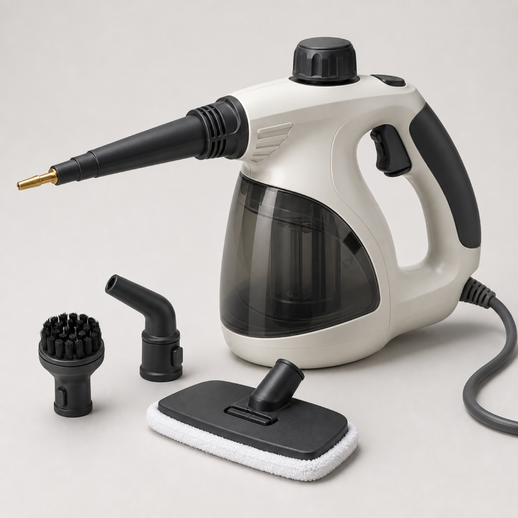 High-Temperature Handheld Steam Cleaner with Precision Nozzle & Multi-Surface Brush Attachments