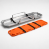 01_主图 Portable folding emergency rescue stretcher set with aluminum scoop stretcher and orange HDPE spine board