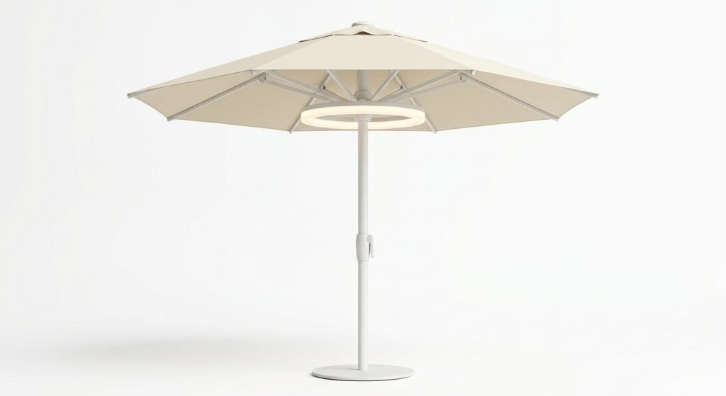 Parasol Solar LED – 3M Outdoor Umbrella with Warm LED Lighting