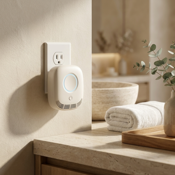 02_场景图_现代浴室 T02 Ionic Air Purifier | Consumable-Free & Smart Touch Control