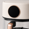 02_细节_彩屏与上盖 Digital Air Fryer with Color Touchscreen, Glass Cooking Bowl & Visible Cooking Design