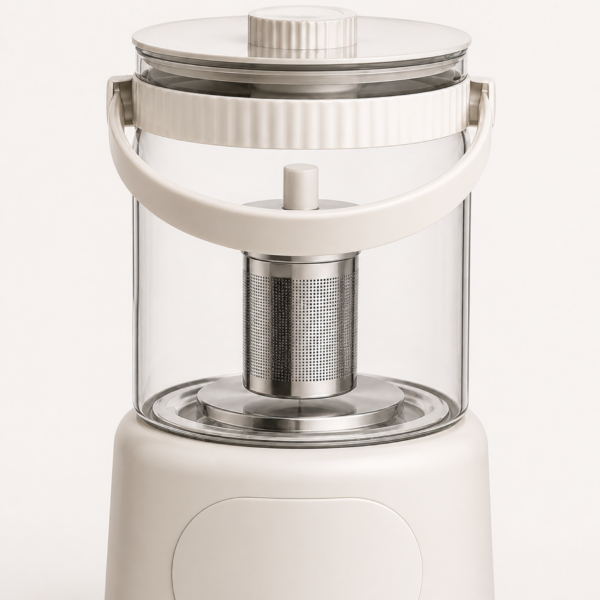 02_细节_玻璃与茶滤 Multi-Function Glass Health Kettle with Tea Infuser, Removable Components & Smart Heating