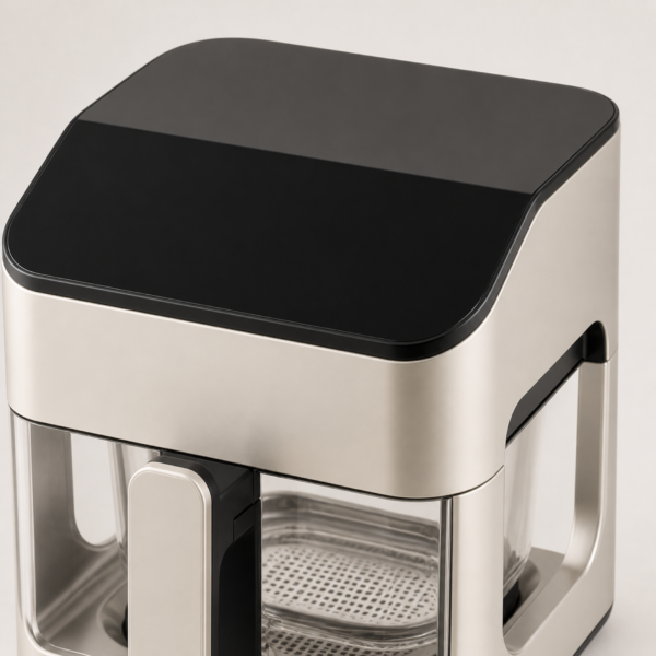 Transparent Visible Air Fryer with Touch Control, Clear Cooking Chamber & Removable Basket