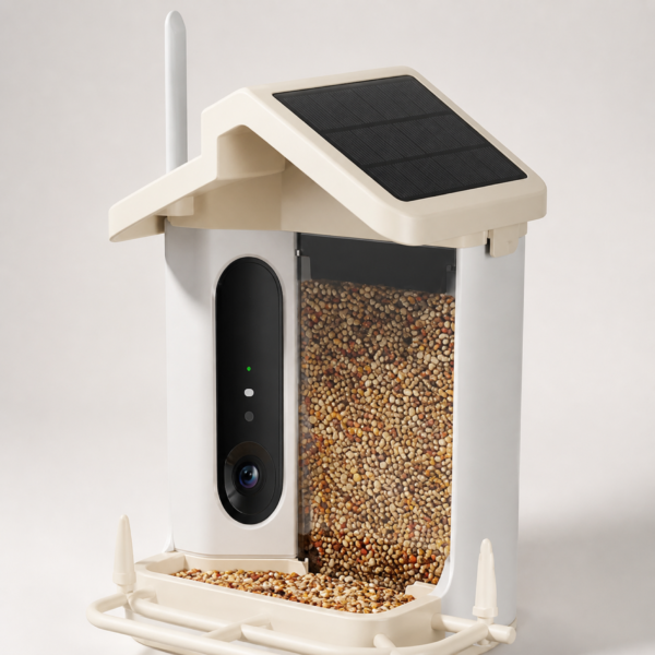 02_细节图_太阳能与AI摄像头 Smart Solar Bird Feeder with AI Camera & Live Mobile Viewing