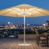 03_产品图_夜景亮灯 Parasol Solar LED – 3M Outdoor Umbrella with Warm LED Lighting