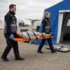 03_场景图 Portable Folding Emergency Rescue Stretcher with Aluminum Scoop Stretcher & HDPE Spine Board