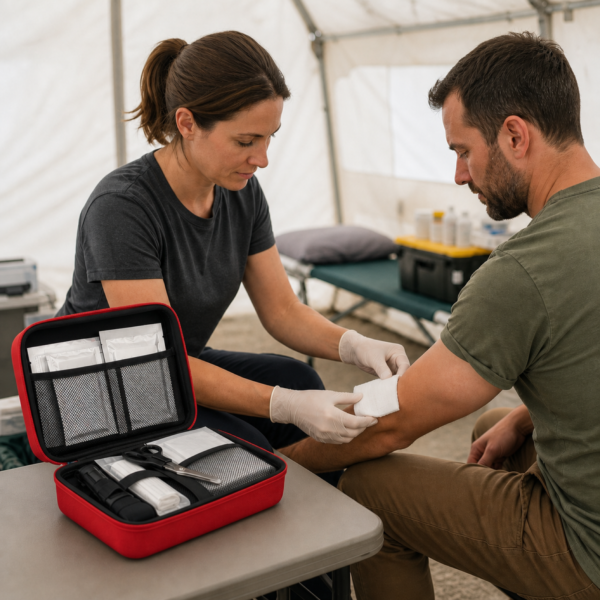 03_场景图 Shockproof Trauma First Aid Kit with EVA Hard Shell, Tourniquet, Trauma Shears & 60+ Emergency Supplies