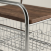 03_细节_镀铬框架连接 3-Tier Rolling Storage Cart with Pull-Out Wire Baskets & Wood Top