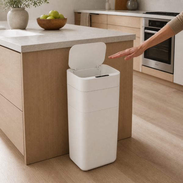 04_场景_厨房感应开盖 30L Fully Automatic Smart Trash Can with Touch Control, Auto Sealing & Automatic Bag Replacement