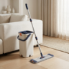 Self-Cleaning Flat Mop & Dual-Chamber Bucket System