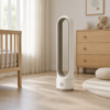 04_母婴房场景 Bladeless Tower Fan with Gentle Airflow, Quiet Operation & Oscillation for Home