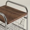 04_细节_深色木纹顶板 3-Tier Rolling Storage Cart with Pull-Out Wire Baskets & Wood Top