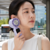 04_通勤冰敷场景 Foldable Handheld Cooling Fan with Cold Plate, Digital Display & Desktop Base