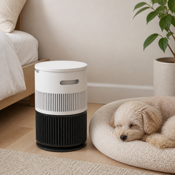 05_场景_卧室宠物 Pet Air Purifier with Multi-Layer Filter, 360° Air Intake & Quiet Home Operation