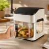 Transparent Visible Air Fryer with Touch Control, Clear Cooking Chamber & Removable Basket