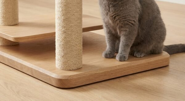 Modern 68.9" Solid Wood Cat Tree with Acrylic Space Capsule