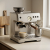 07_奶泡制作氛围图 Semi-Automatic Espresso Machine with Integrated Grinder, Pressure Gauge & Steam Wand
