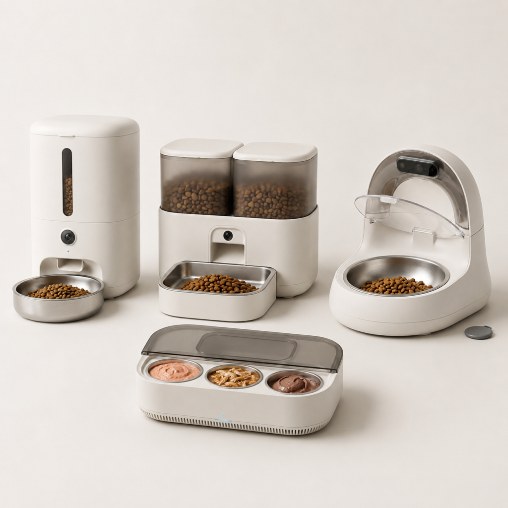Smart Automatic Pet Feeder Series – Camera, Dual-Hopper, Refrigerated & RFID Models