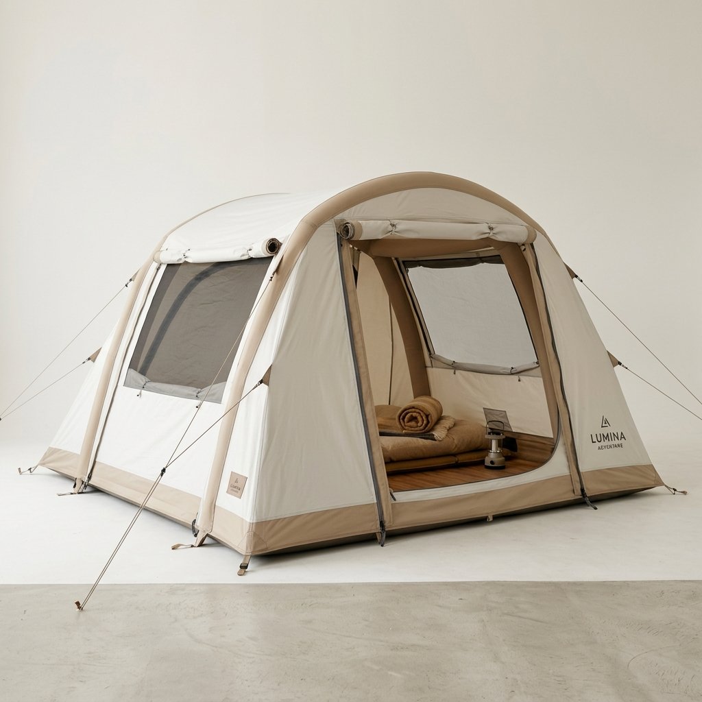 Inflatable camping tent